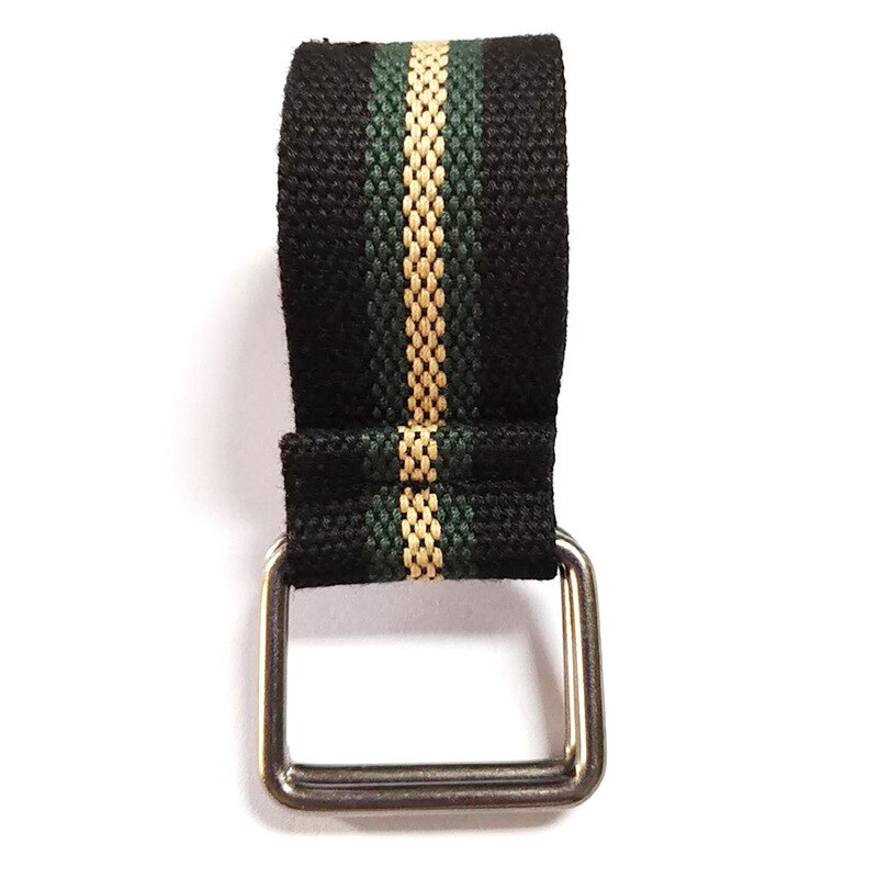 CEDNXOER Canvas riemen voor mannen en vrouwen - singelband dubbele lus D-ring gesp jeans tailleband riem, kaki unisex gatloze riem geschikt voor vrije tijd en reizen, Zoals Getoond, 140cm for Waist