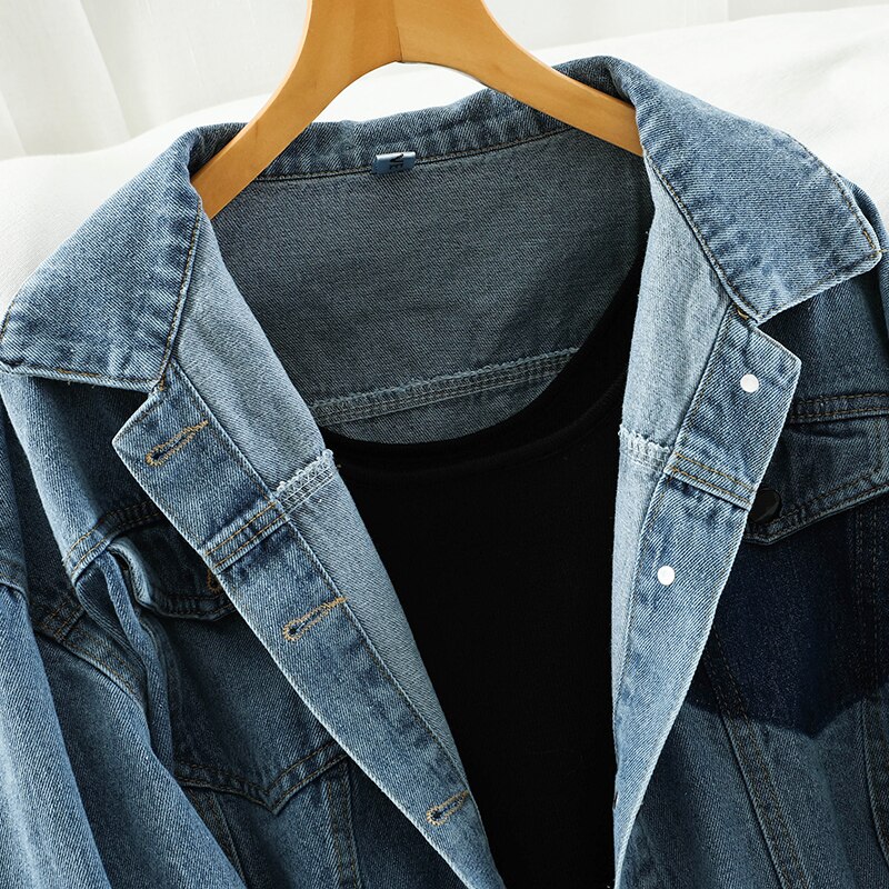 Marca de moda terno feminino outono nova moda tricô fino meados de comprimento pequeno vestido preto + jaqueta jeans curto duas peças feminino