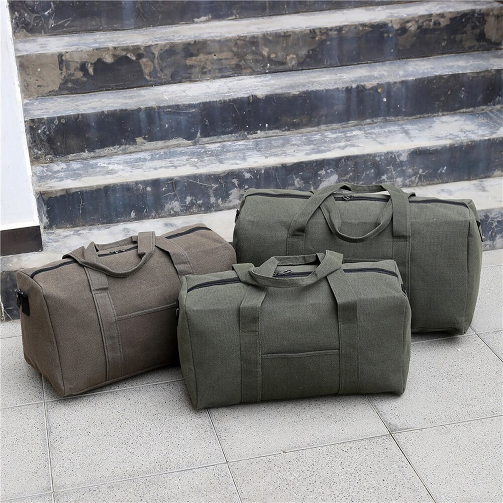 Gnwxy Grote Capaciteit Canvas Reistas Grote Hand Tassen Mannen Multifunctionele Waterdichte Draagbare Weekend Bag