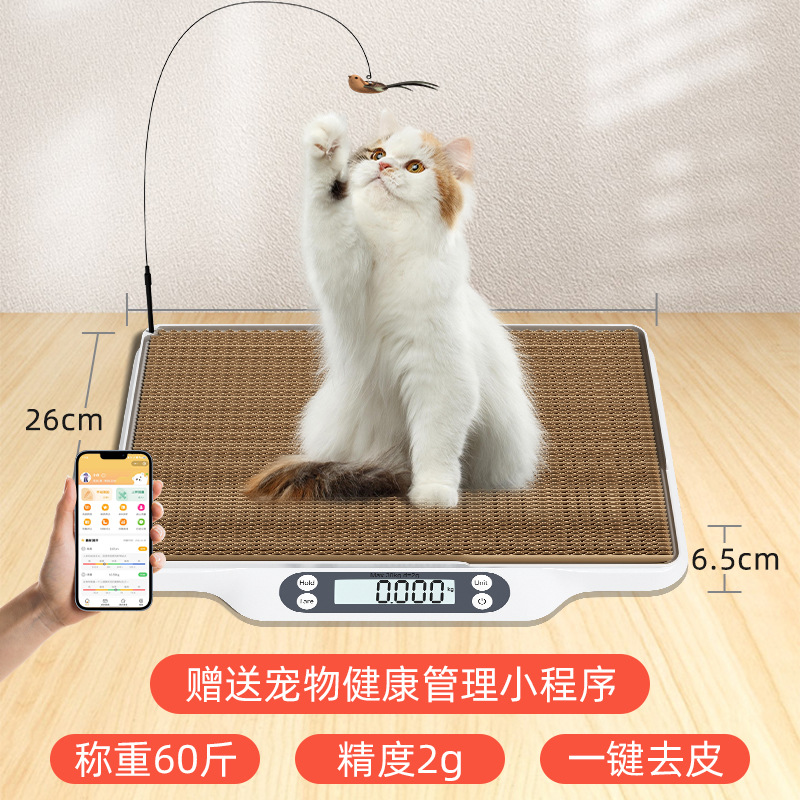 Balance électronique de précision pour animaux de compagnie, peseuse pour chat et chien, maison et animalerie: Black