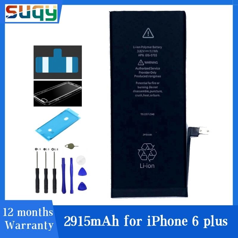 Suqy for Iphone 4/4s/5/5s/5c/se/6/6 Plus/6s/6s Plus/7/7 Plus/8/8 Plus Battery Accumulator for Apple IPhone 5s 0 Cycle Batteries: for iphone 6 plus