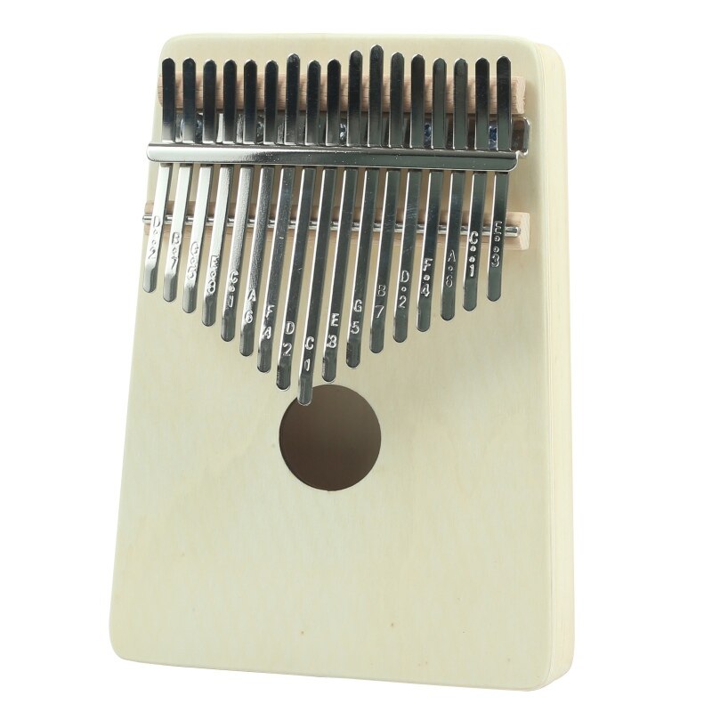 17 Keys Thumb Piano Wood Instrument Pine Aluminum Bar Kalimba Keyboard Music Portable Finger Board With Tune Hammer: B