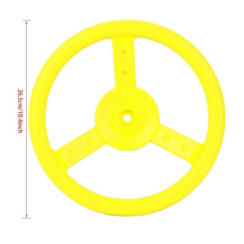 Yellow Plastic Steering Wheel Children's Game Small Steering Wheel perfect for Kids Children Climbing Frame Tree House Play Hous