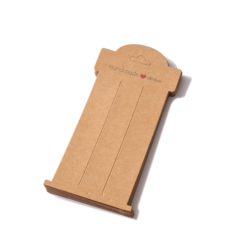 Soporte de cartón para tarjetas de exhibición, accesorio de joyería, organizador, embalaje para pequeñas empresas, Clip para el pelo, 16x8cm, 20 piezas: YELLOW