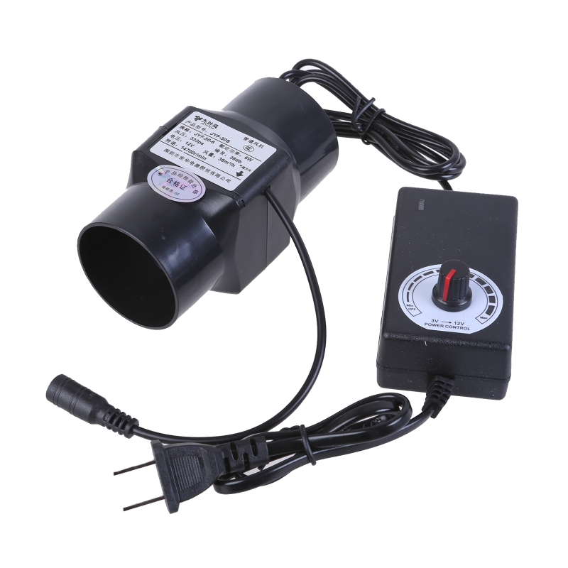 Krachtige inline afzuigventilator 12v 6w kanaalblazer 50mm binnenluchtuitlaatboosters voor werkplaats kelder tent: Goud