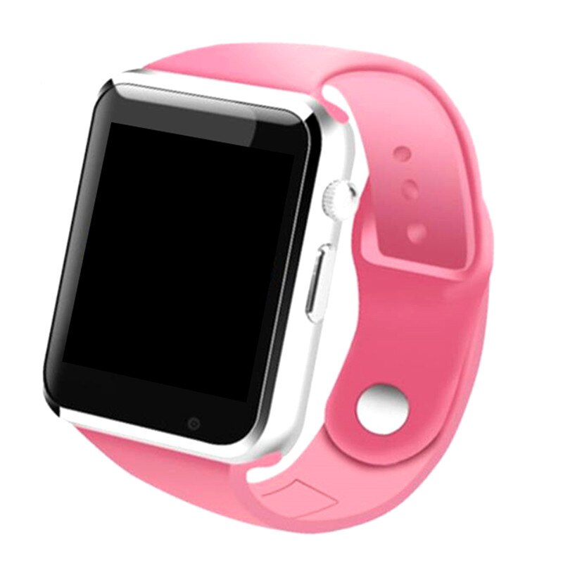 A1 Multi-Language SIM Card Touch Screen Call Camera Bluetooth Smart Watch Bracelet Fitness Tracker Smart Watch Wristbands: Pink