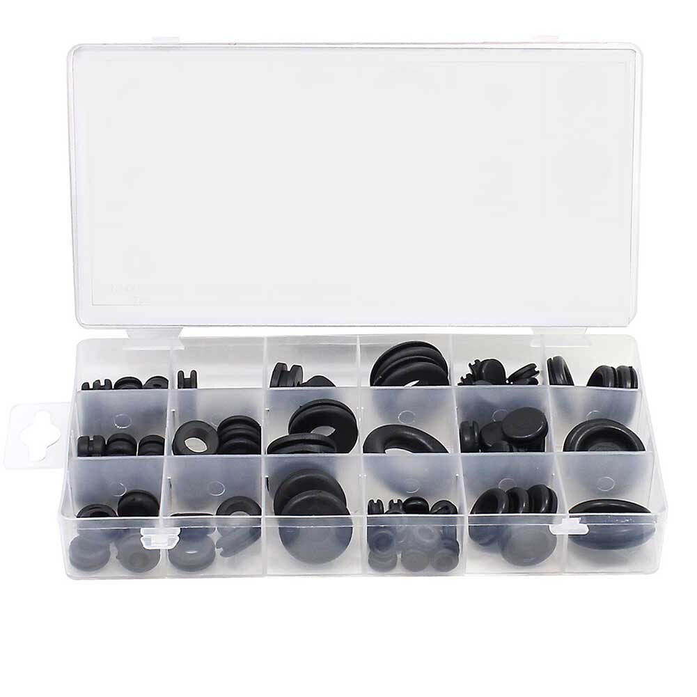 Rubber Grommet Assortiment 180 Stuks Reparatie Kit voor Elektrische Bedrading Draad Ring Plug Lekke Kraan en Slangen Reparatie - Rubber Materiaal - Afdichtringen
