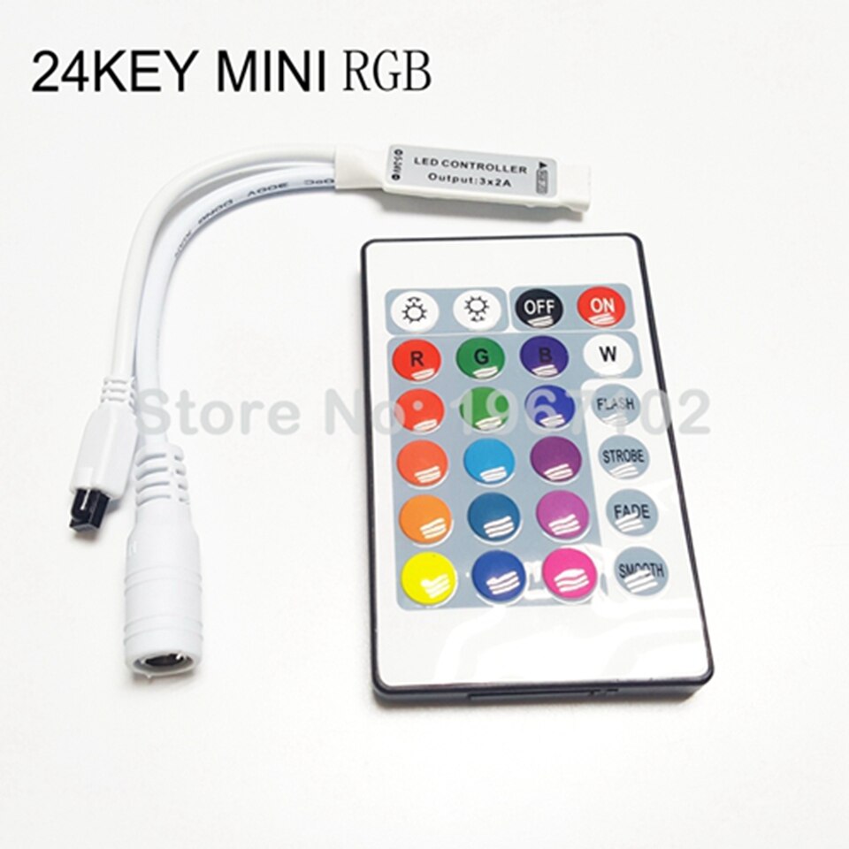 Enkele RGB Led Controller DC 12V 24key Doos 44key 11 toetsen 17key Mini Afstandsbediening Dimmer voor SMD 3528 5050 2835 Led Strip Licht