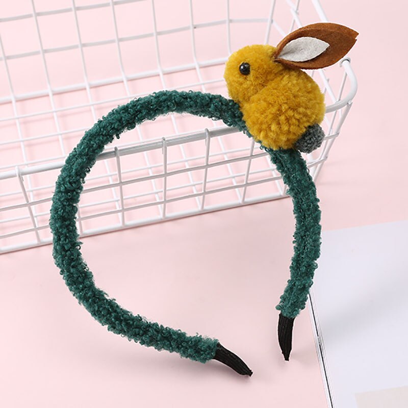 Sød kanin børn baby pandebånd plys børn hårbånd til babypiger gummibånd hårspænder hårbånd baby hår tilbehør
