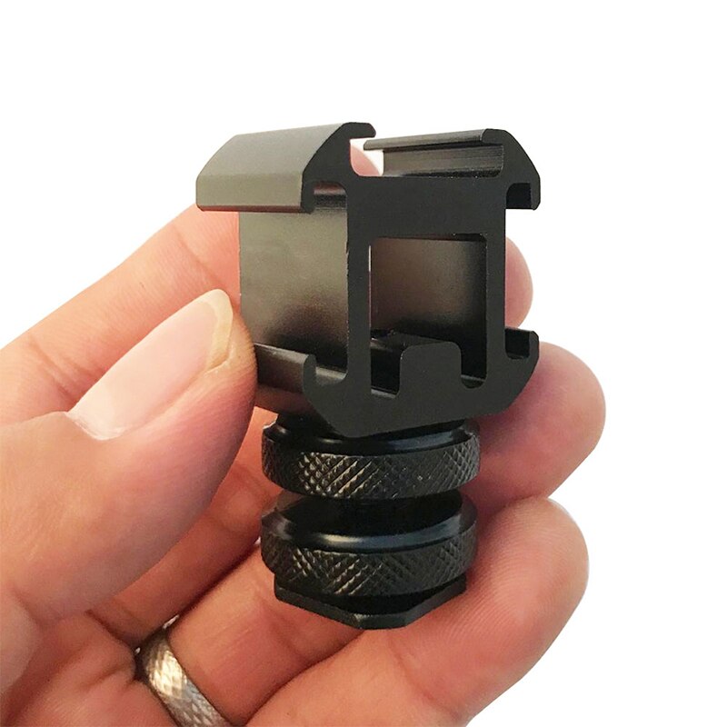 Portable On-Camera Mount Adapter Extend Port DSLR Camera Microphone Monitor LED Video Light Base