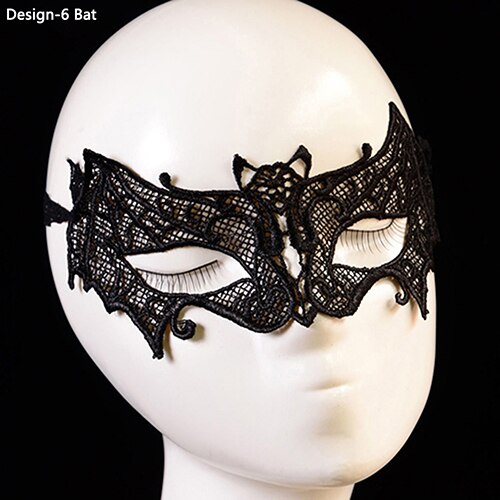Kvinder sort blonde sommerfugl cat eye ansigtsmaske maskerade fest bal bal kostume halloween masker: Flagermus