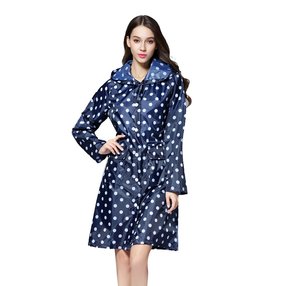 Meisje Lady Hooded Regenjas Outdoor Reizen Waterdichte Rijden Doek Regen jas voor Vrouwen Poncho Lange Regenkleding regenjas jas: Blauw
