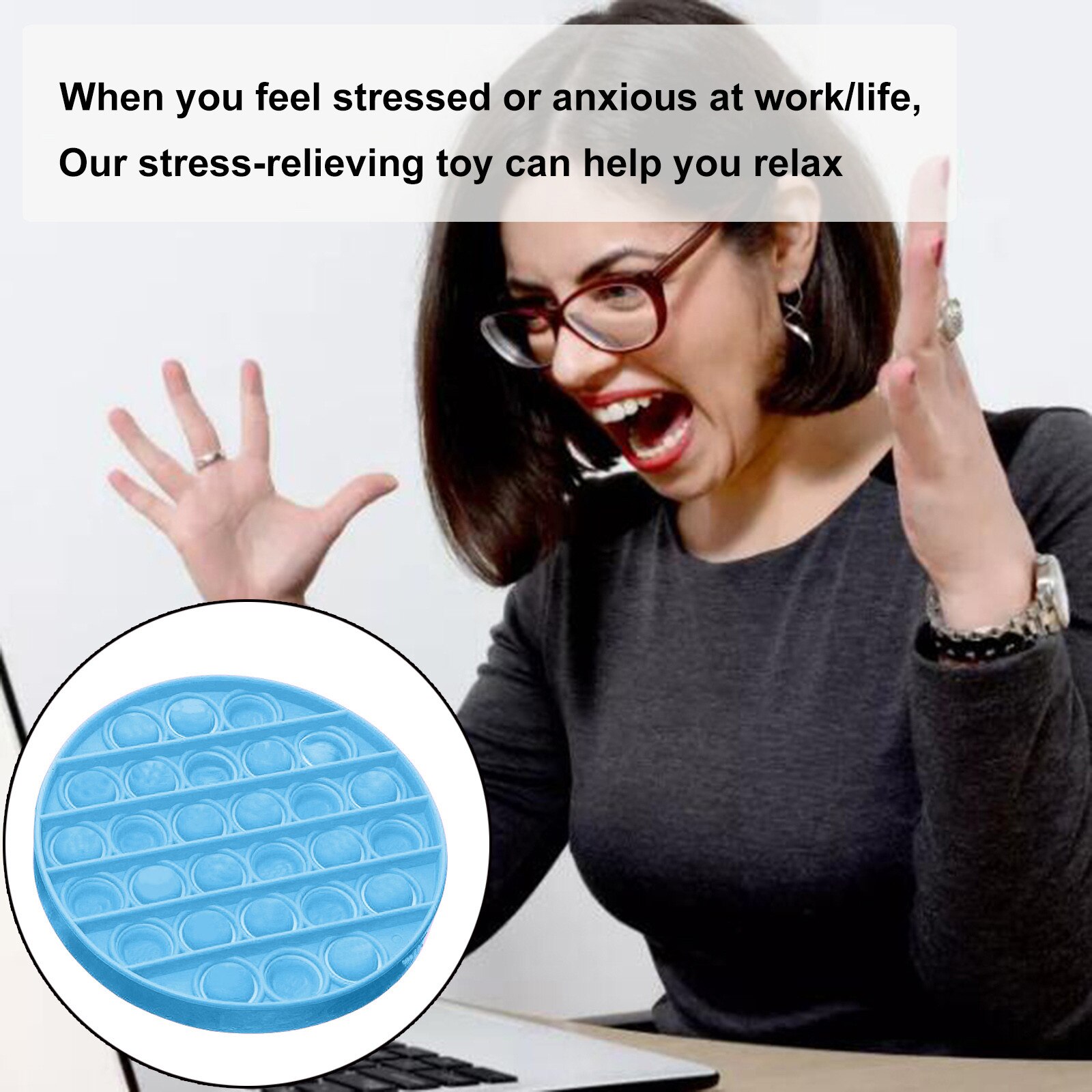 Unisex Push Bubble Fidget Sensory Toy Autism Special Needs Stress Reliever Adult Decompression toy Christmas