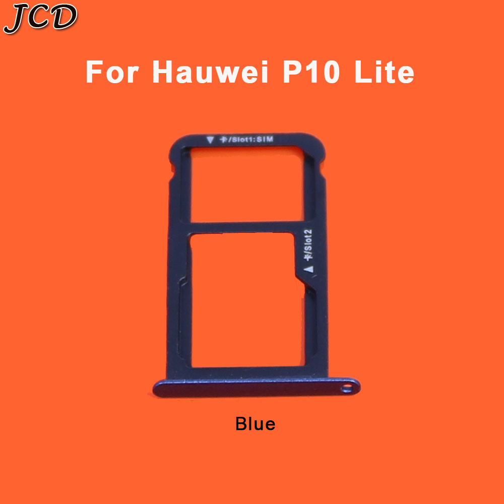 JCD Voor Huawei P10/P10 Plus/P10 Lite Sim-kaart Lade Houder Met Micro SD Card Tray Slot houder Vervanging Deel: P10 Lite Blue
