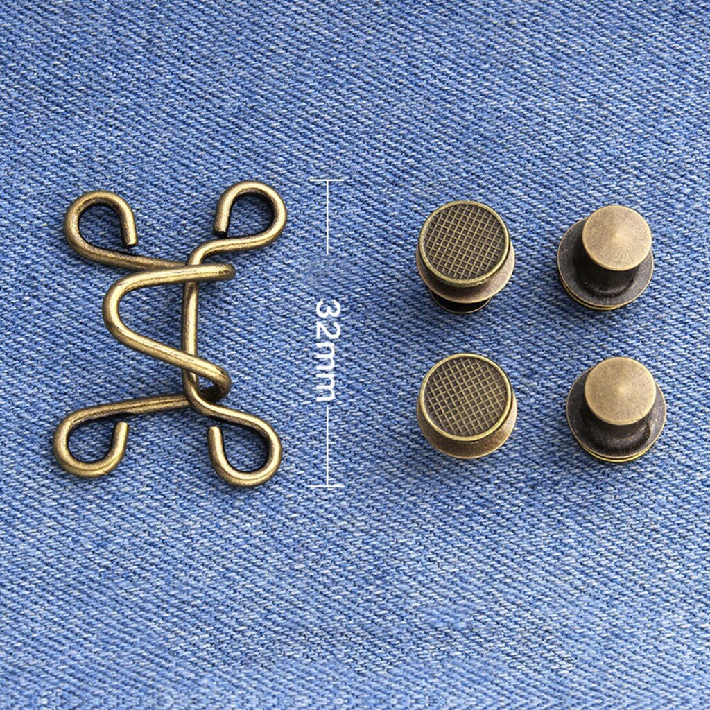 32Mm Nail-Gratis Taille Gesp Knoppen Passen Taille Nail-Gratis Taille Gesp Nail-Gratis Taille Gesp broek Kleding Metalen Knop Naaien: D