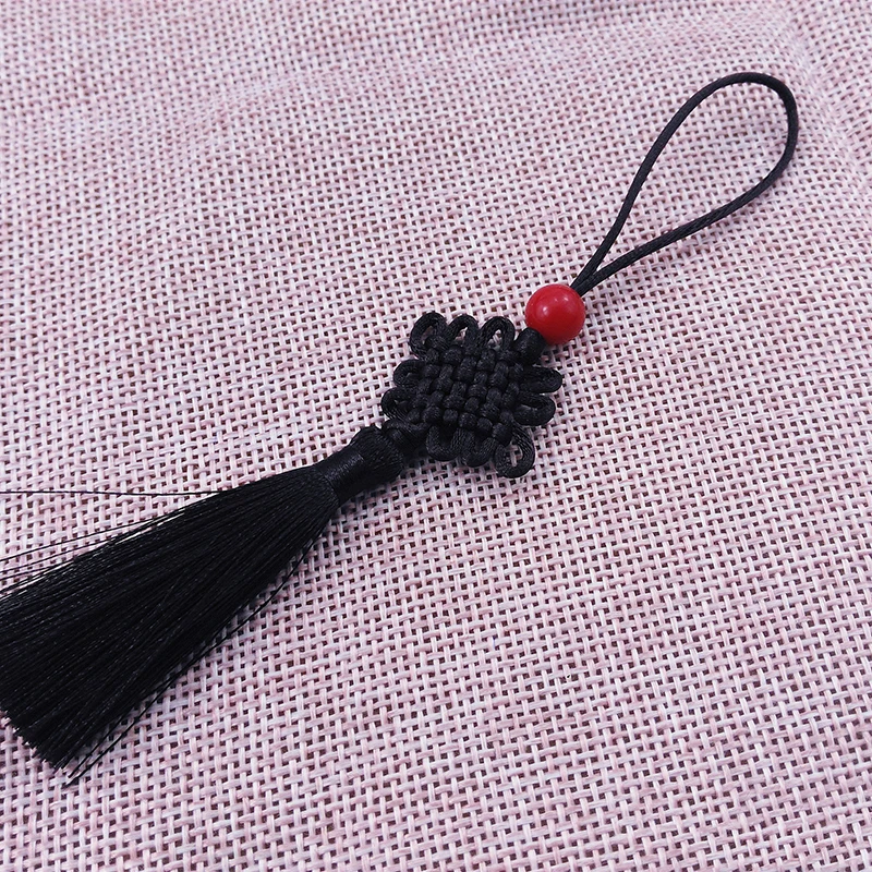 2/5 st 5cm festliga tofsar hänge kinesisk knut sidentofsar sömnad gardinberlocker tofs gör-det-själv-pyssel smyckestillverkning dekor