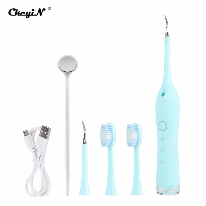 Ckeyin portátil elétrica dental calculus removedor escova de dentes sônica tártaro remoção dentes branqueamento limpeza ferramentas higiene oral 50: KQ117BJ