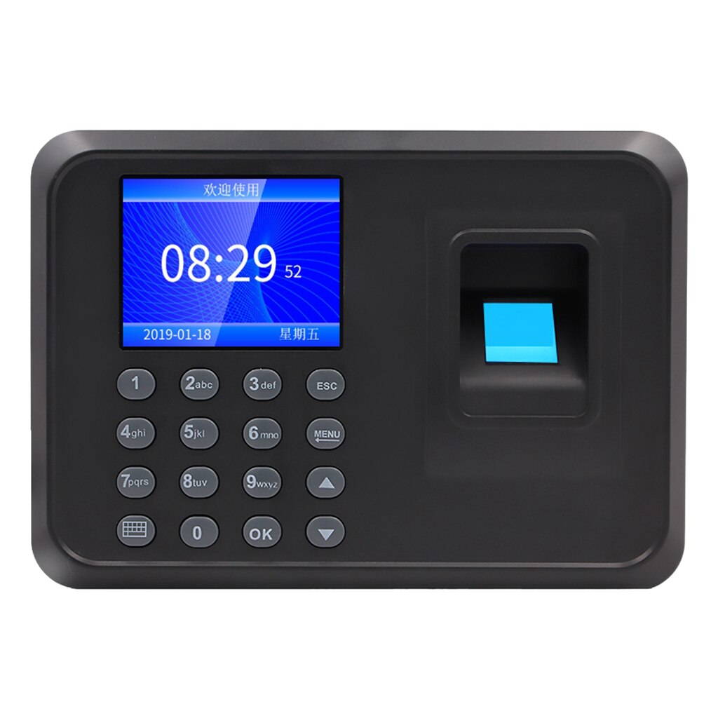 Bærbart biometrisk fremmøde system fingeraftrykslæser tid ur medarbejder kontrol maskine elektronisk udstyr,