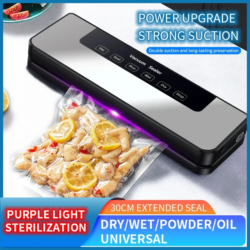 30cm Electric Vacuum Sealer Packaging Machine Kitchen Food Saver Bags Commercial Vacuum Food Sealing for Home Packaging Supplies