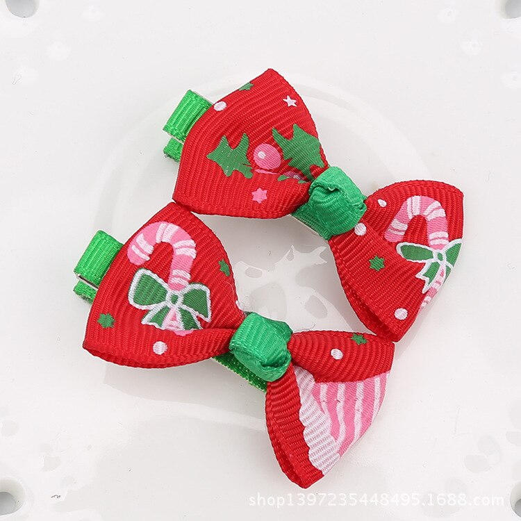Anneau élastique pour cheveux, 2 pièces/ensemble, accessoires de cheveux de noël pour enfants, bande en caoutchouc, serre-tête pour filles: NO.5