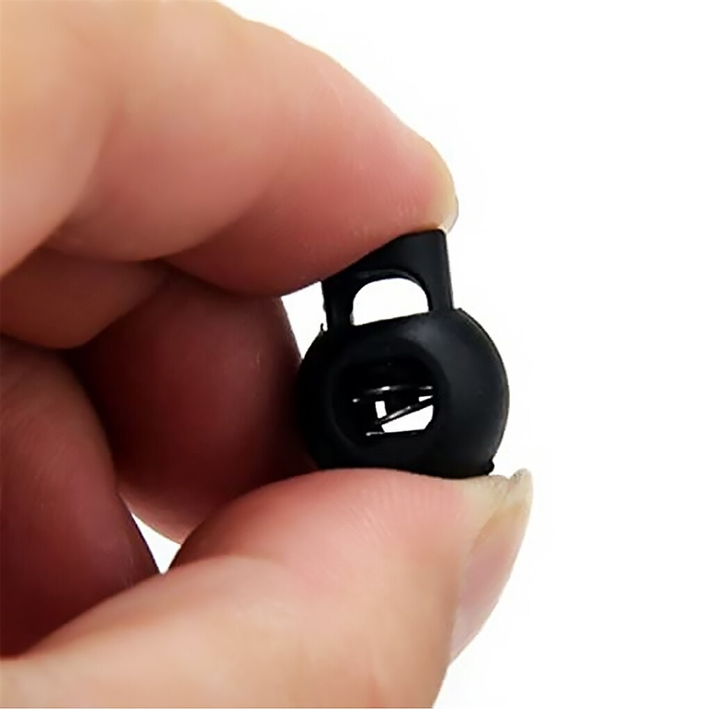 Round Ball Shaped Cord Locks Spring Toggles Clothes Pants Hats Hoods Plastic Rope Stoppers