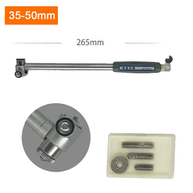 10-18-35-50-160 Inner Diameter Gauge Measuring Rod + Probe 10mm 0.01 indicator Accessories Inner Diameter Gauge Measurement Tool: 35-50mm