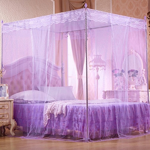 Moustiquaires en dentelle, moustiquaire, sans cadre, pour lit double, Queen size et King size, anti-poussière
