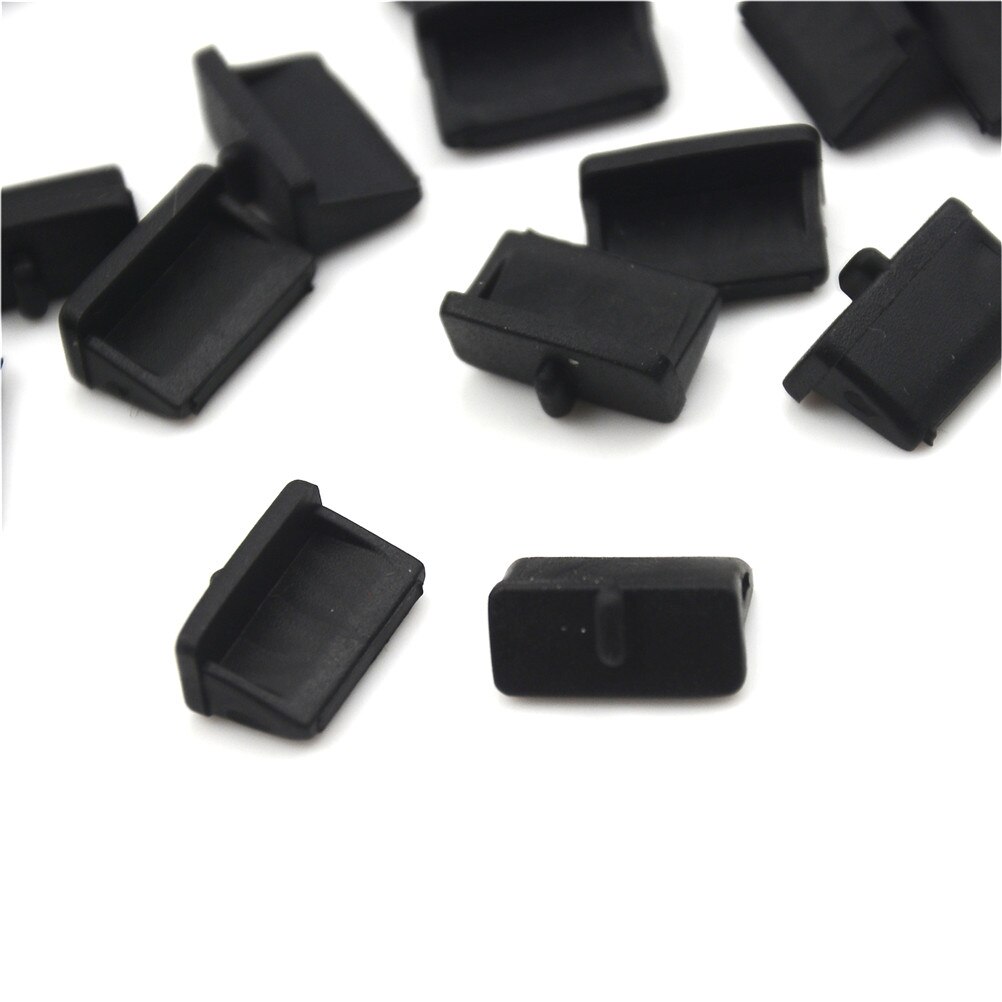 20Pcs USB Port Covers Dust Plug USB Charging Port Protector Durable Black for PC Laptop USB Plug Cover Stopper