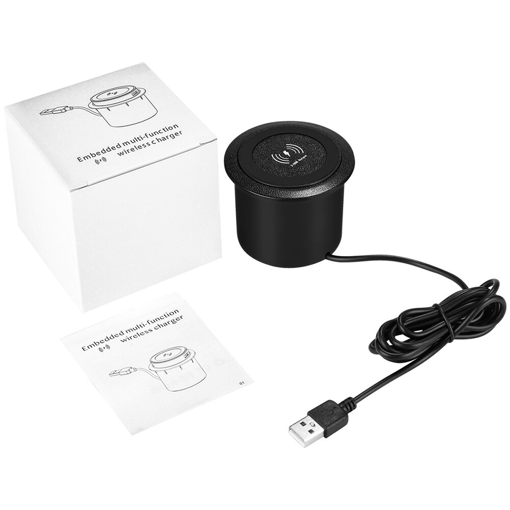 18w usb indbygget hurtig trådløs oplader kompatibel unik indbygget desktop mobiltelefon ladeplade bordmonteret hurtigoplader