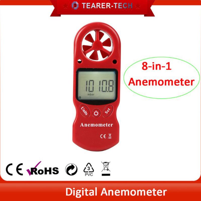 8 In 1 TL-302 Digitale Anemometer Lcd Display Thermometer Hygrometer Temperatuur Vochtigheid Wind Snelheid Chill Luchtdruk