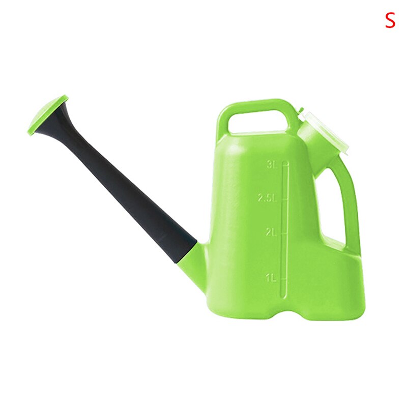 Regadera para jardín de gran capacidad, riego de plantas de plástico de boca larga, 3/5L: Green S