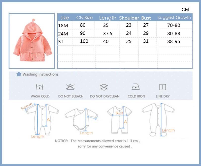 Primavera autunno nuovi vestiti per bambini Casual Toddler Boys Girls maglioni lavorati a maglia a maniche lunghe con bottoni con cappuccio per bambini 1-3Y