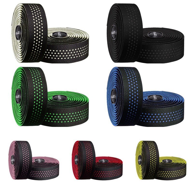 2 stks/set Zachte Racefiets Fietsstuur EVA PU Bar Tape Sport Professionele Fietsen Demping Anti-Vibratie Wrap Plug tape