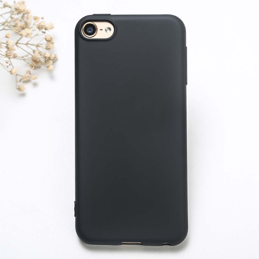 2-in-1 Soft Protective Shell Skin Case Cover for Apple iPod Touch 7 7th 6 6th 5 Tempered Glass Screen Protector: Chocolate