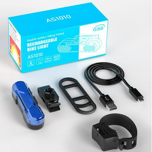 Bicycle USB Charging Rear Light Cycling LED Waterproof Safety Warning Lights Night Mountain Bike Equipment Riding Accessories: 02 as show