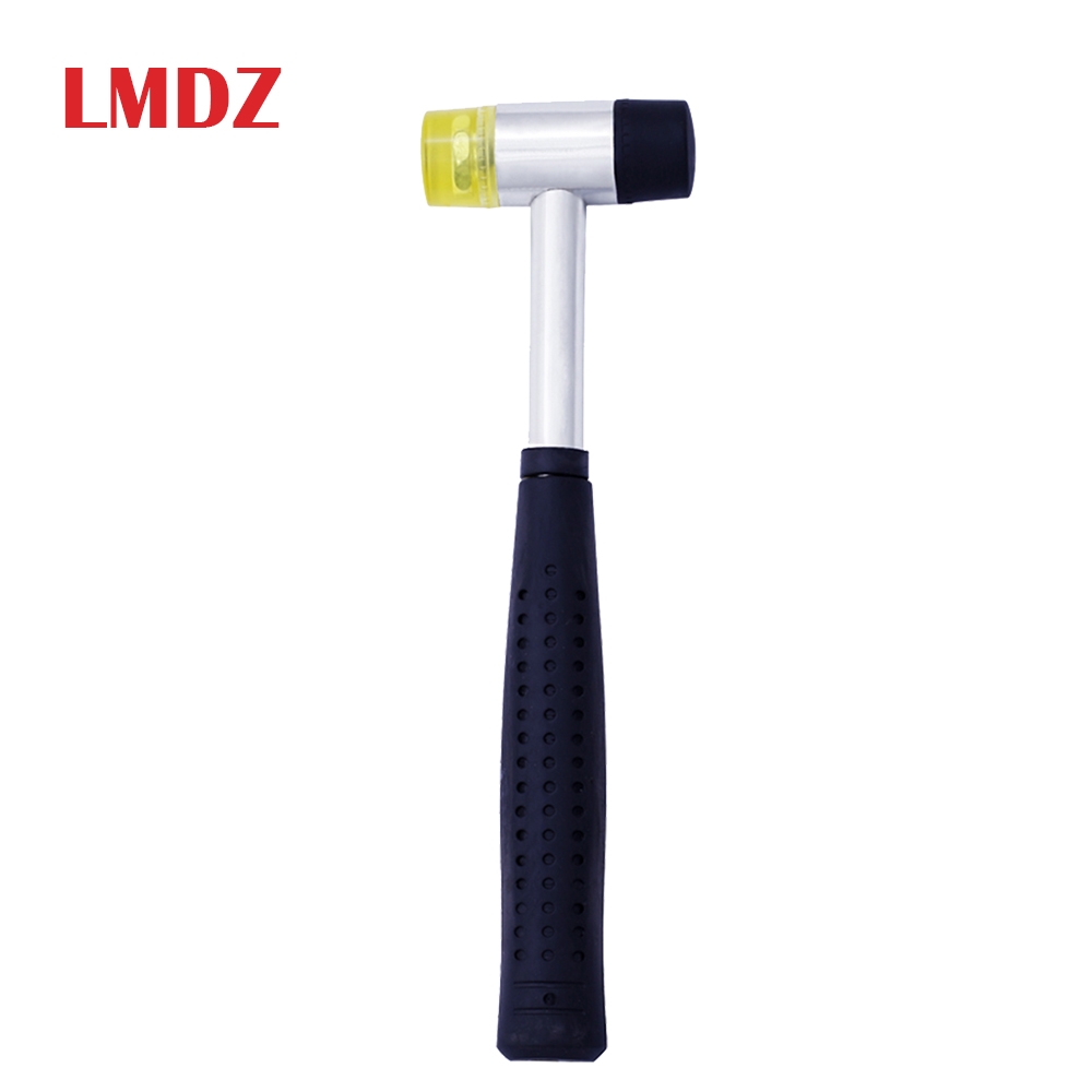 LMDZ 22cm Double-Faced Soft Mallet Rubber and Nylon Faced Hammer Mallet for Home Improvement Glazing Window Beads Tool Hand Tool