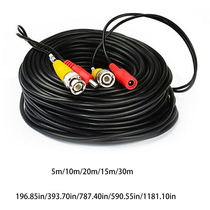 Conector BNC + CC de 5-50M, Cable CCTV BNC 2 en 1, alimentación de vídeo coaxial, cámaras AHD para sistema DVR,