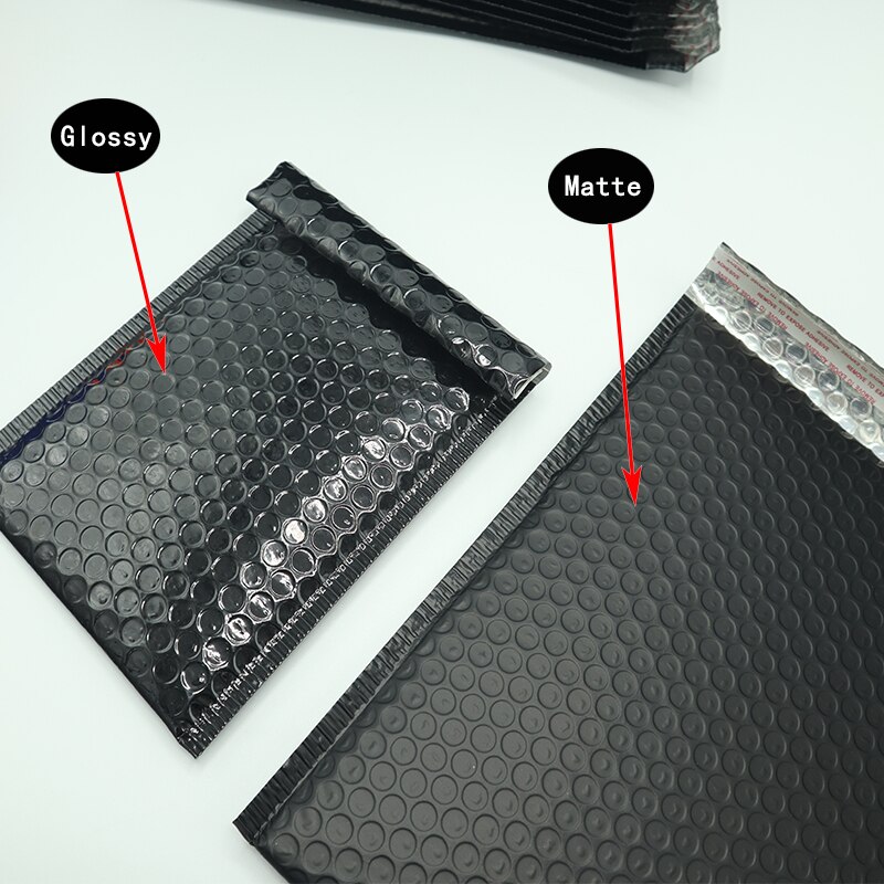 10PCS Schwarz Metallic Gepolsterte Mailer Porto Mailer Kleidung Schuhe Beutel Folie Blase Umschläge