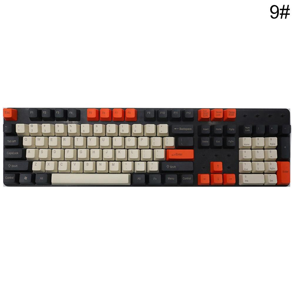 Mekaniska tangentbord utbytbara knappar dubbla skott pbt 108 tangenter för cherry mx tangentbord switch: 9