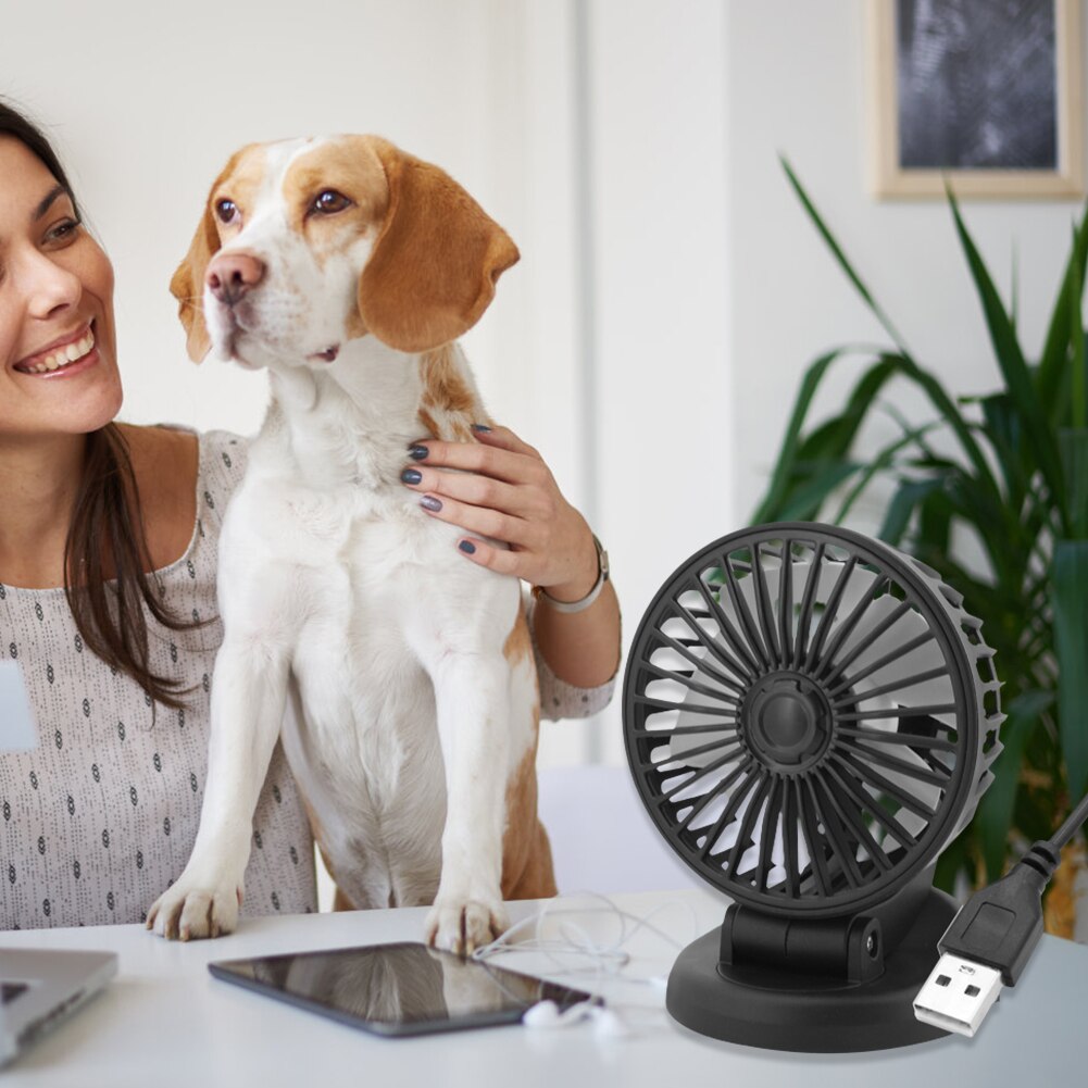 Mini Auto Fan Usb Aangedreven Verstelbare Hoek 5 Blades Rustige Stille Bureau Tafel Fan Air Circulatiepomp Aromatherapie Auto Fan