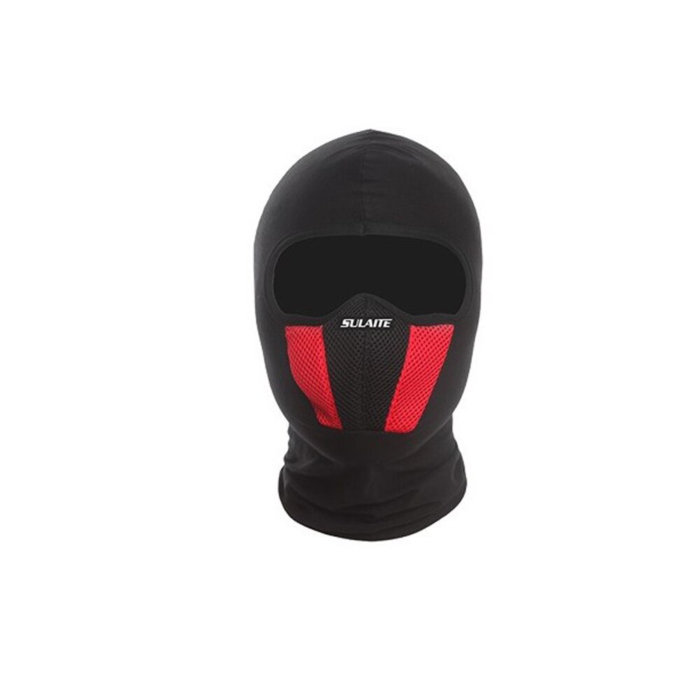 Ansiktsmaske vindtett bomull hel ansiktsmaske ninja hodeplagg hatt ridning fotturer utendørs sport sykling masker vinter: Rød