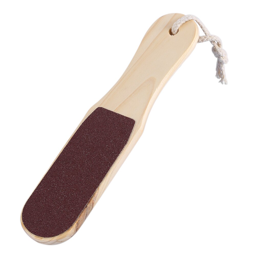 1pc lime à pied manche en bois 2 côtés pied talon râpe fichier pédicure callosités dissolvant peau morte épurateur manucure ongles outils