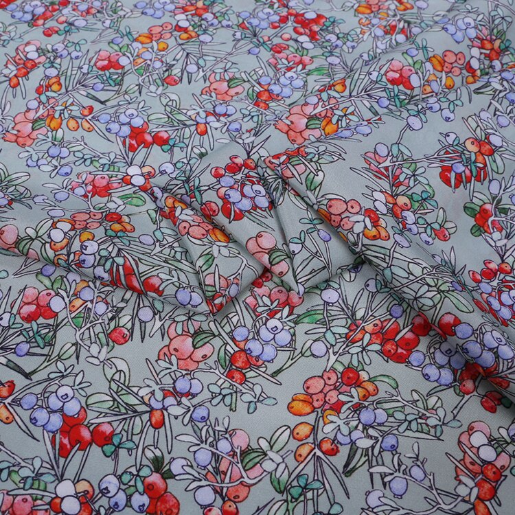 Tela de seda Mulberry de 16mm y 114 cm de ancho, tela estampada para camisas y vestidos, DIY, express