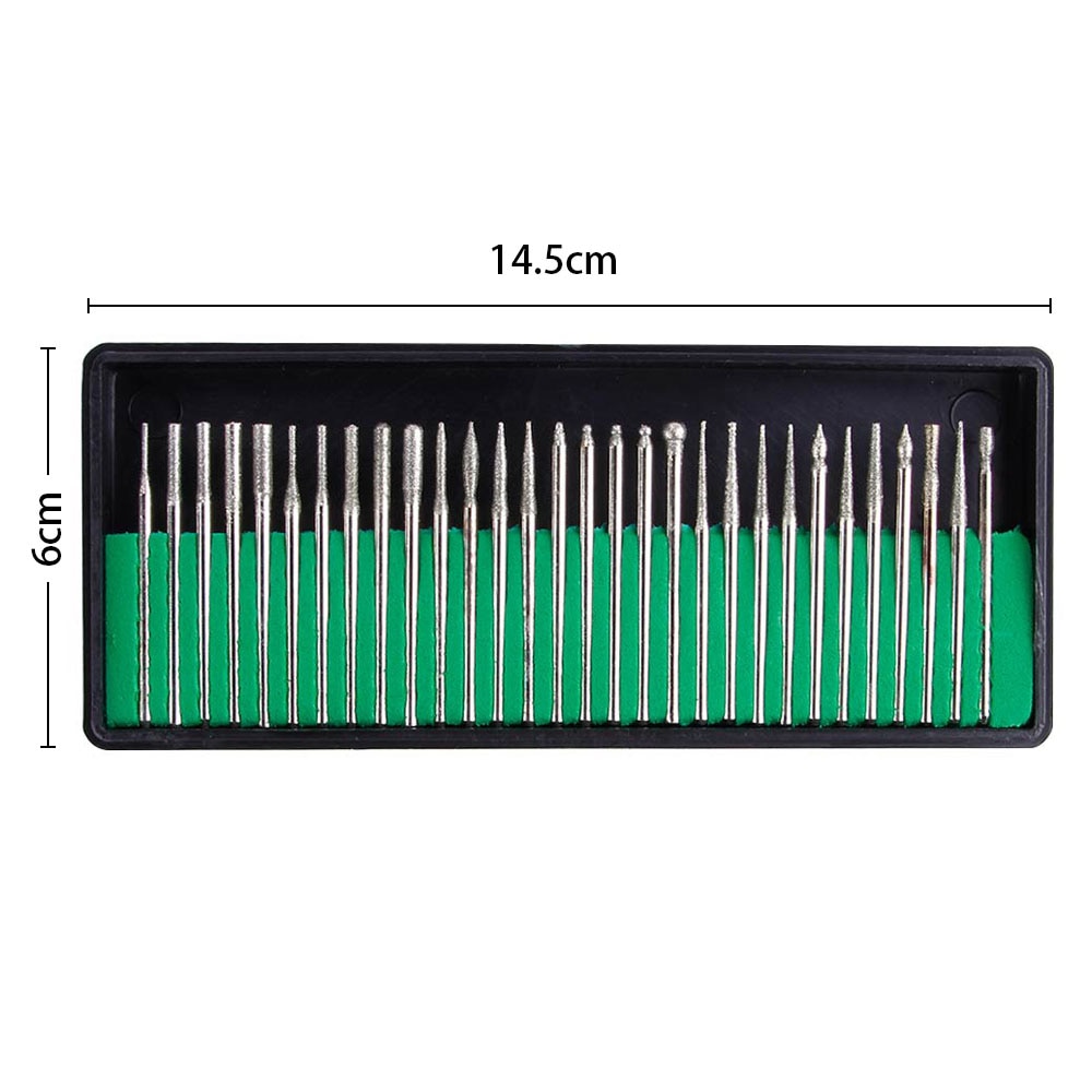 30pcs Nail Drill Bits Set Pedicure Bits for Manicure Machine 2.35 rod Polishing Grinding Head Replacement Milling Cutter Sets