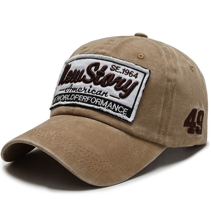 Linjw 2020 novo algodão lavado primavera boné de beisebol para homens mulheres hip hop snapback bonés estilo rua chapéu verão ao ar livre pai chapéus: Khaki