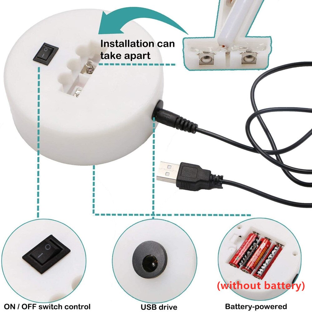 Led néon Cactus en forme de lampe verte USB et alimenté par batterie pour les chambres à la maison mariage anniversaire Decorat table veilleuse