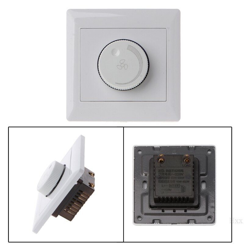 220V 200W Adjustment Ceiling Fan Speed Control Switch Wall Button Dimmer Switch