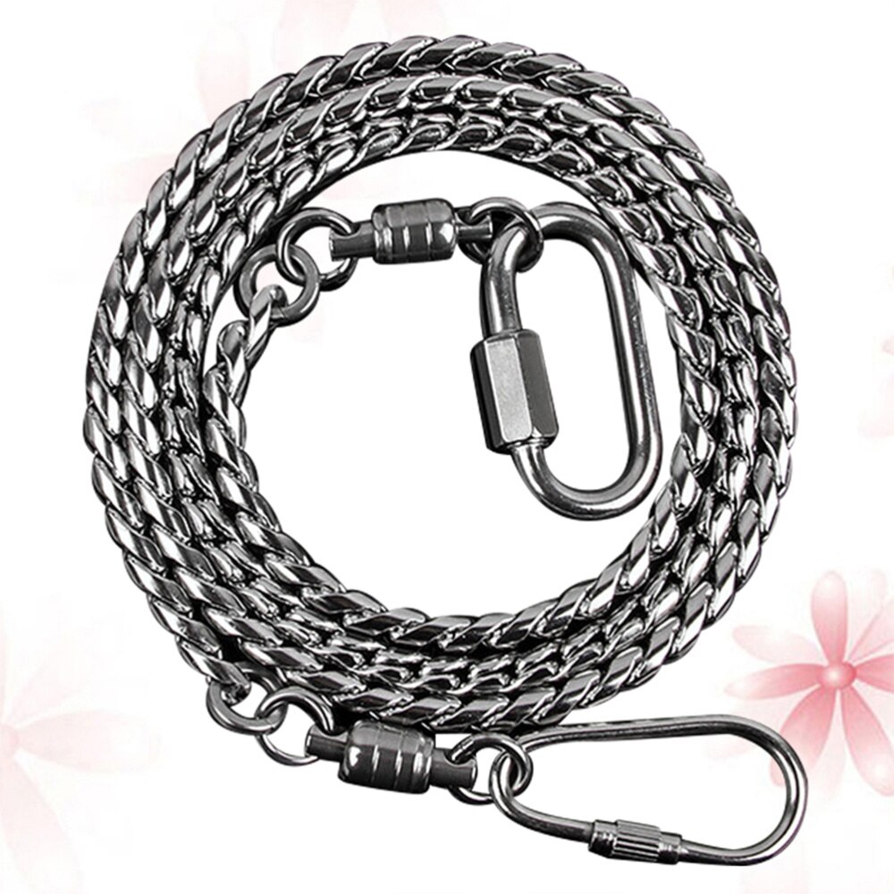 Tobillera de cadena de acero inoxidable, tobillera de Metal, tobillera antideslizante, tobilleras duraderas para pájaros, cacatúa, mascota, loro (tamaño 4 Ch fino: Silver 2