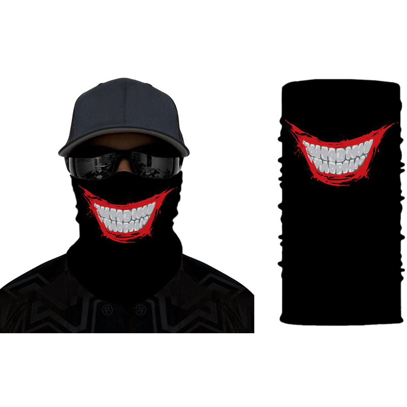 Szalik Komin Washable Reusable Skull Bandana Face Mask Outdoor Sports Skull Scarf Magic Seamless Mask Mouth Face Mask: MZ0108