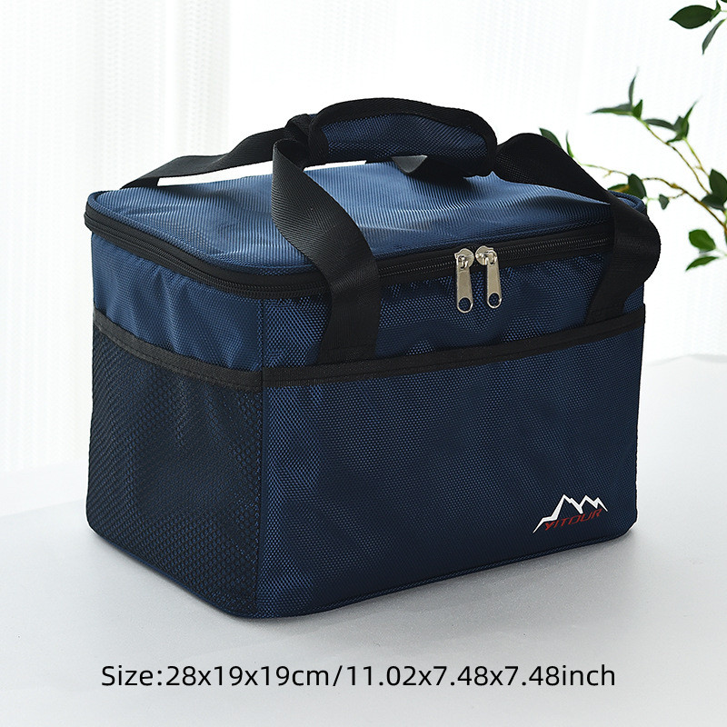 Large Capacity Cooler Bags Oxford Lunch Box Drink Beer Ice Pack Travel Picnic Backpack Thermal Food Bag Carrier: L M (10L)